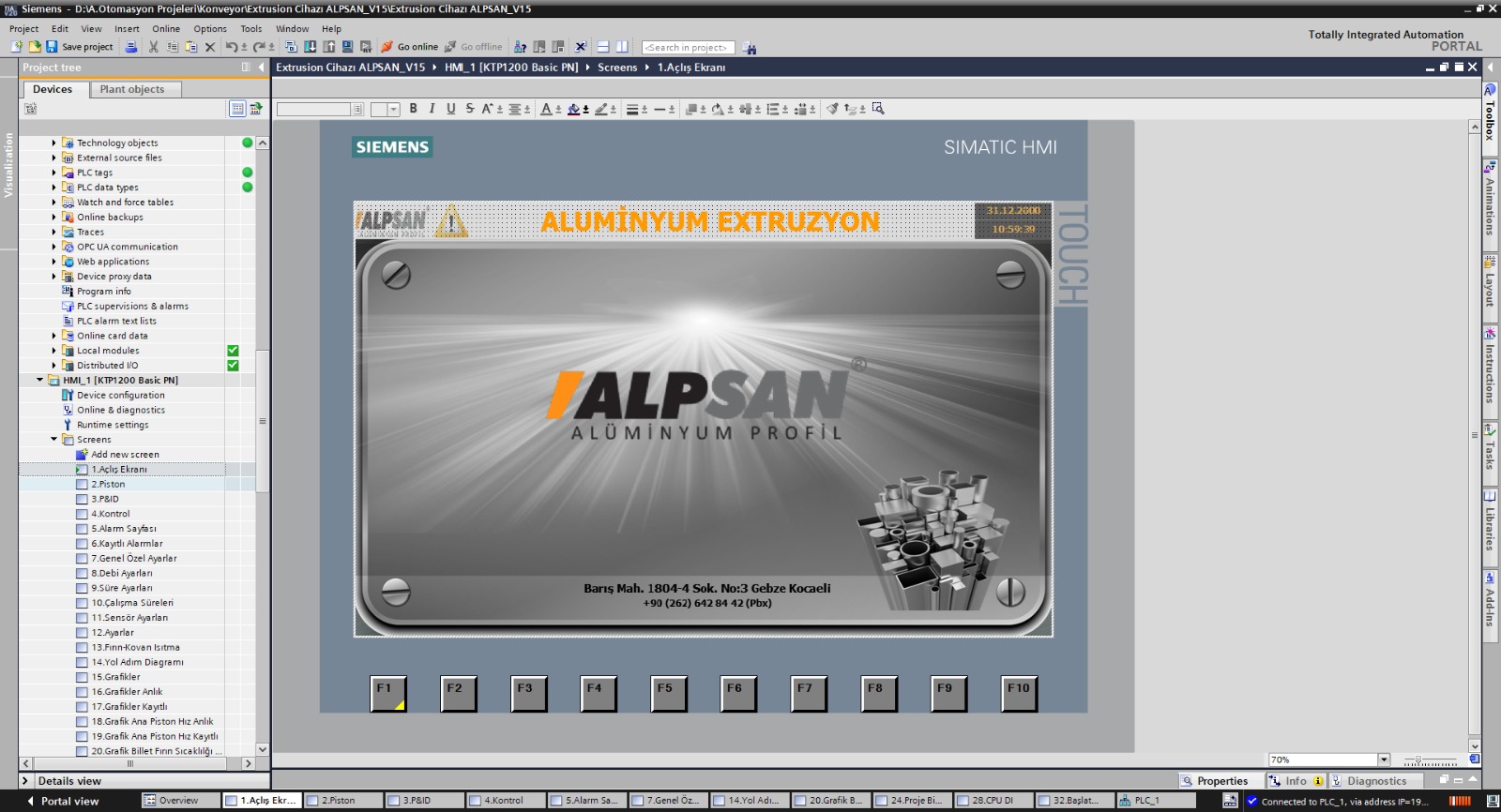 1200 Ton Ekstrüzyon Hattı Otomasyon Modernizasyonu