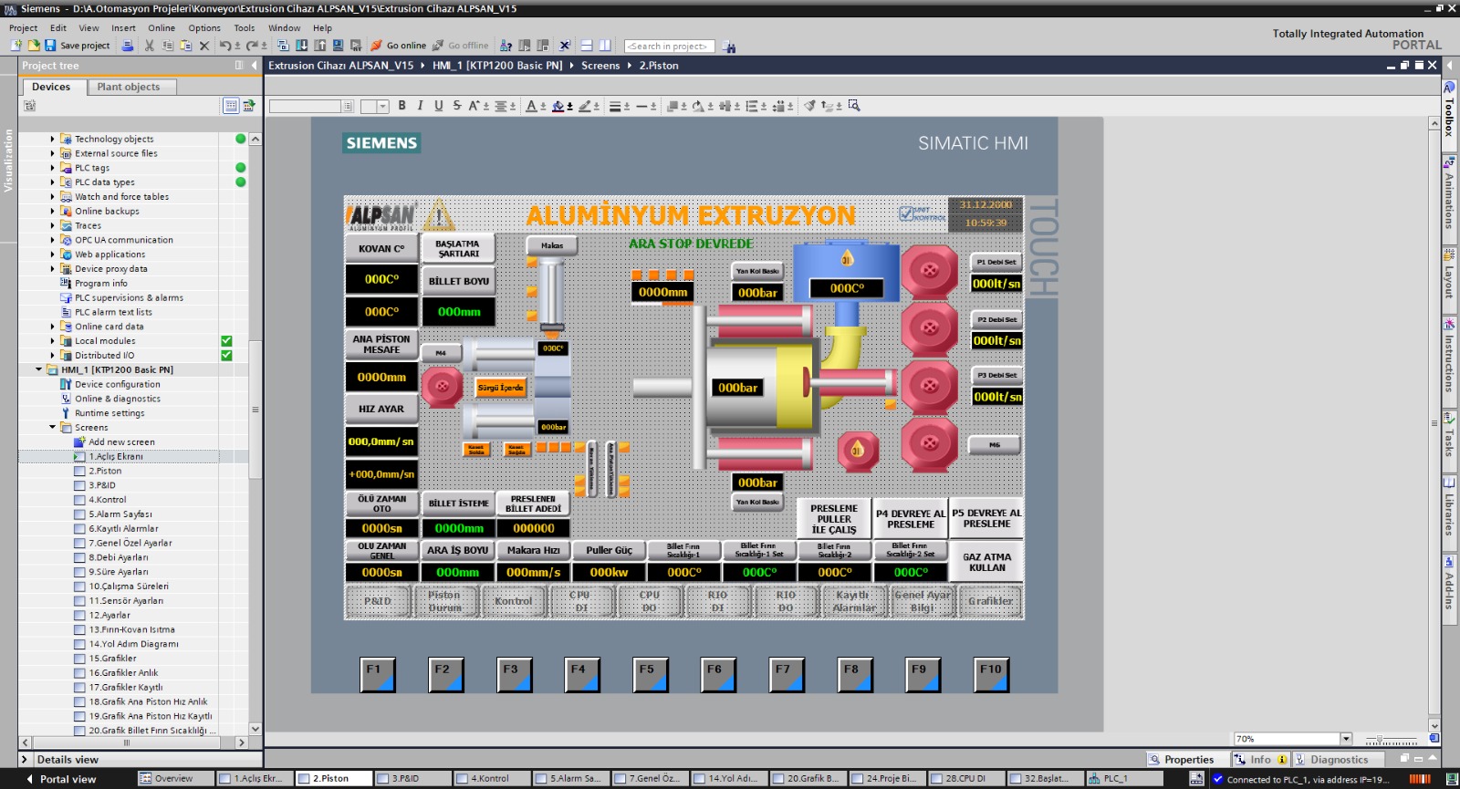 1320 ton pres yazılım revizyonu